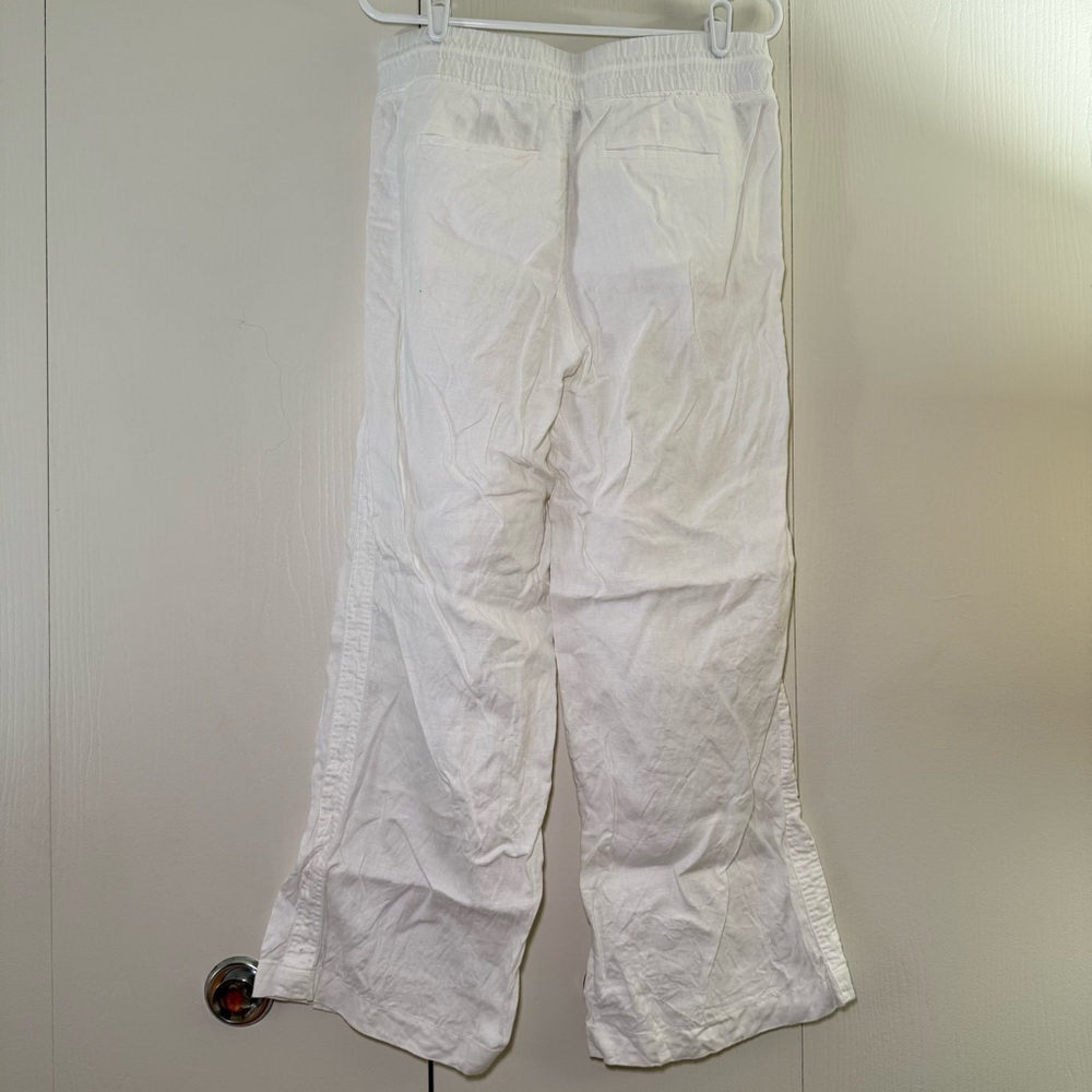 Athleta White Cabo Linen Wide Leg Pants - Picture 5 of 7